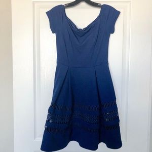 Francesca’s Collection Navy blue a-line dress